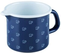 Riess, 0038-074, Schnabeltopf &oslash; 9cm, DIRNDLBLAU, Blau, Emaille, Vol. (rec.):...