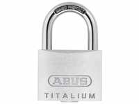 ABUS Vorhängeschloss Titalium 64TI/25 - Schlosskörper aus Spezial-Aluminium -