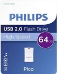 Philips Pico Edition High Speed 2.0 USB-Flash-Laufwerk USB-Stick 64 GB Ultra Small