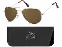 Montana Eyewear Sunoptic MP94B Sonnenbrille in gold, inklusive Softetui