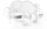 Seltmann Weiden Trio Highline Fr&uuml;hst&uuml;ck-Set 18 tlg., 6 Personen, Grau / Schwarz