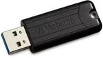 Verbatim PinStripe USB-Stick - 128 GB - High-Speed 3.0-Schnittstelle, externer