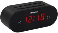 Karcher UR 1030 Uhrenradio (PLL-Radio, dimmbares Display, Dual-Alarm) schwarz,