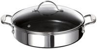 Tefal E79071 Jamie Oliver Induction Servierpfanne mit 2 Seitengriffen und Glasdeckel,