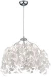 Reality Leuchten Pendelleuchte Leavy R10461901, Metall Nickel matt, Schirm Kunststoff