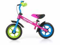 Milly Mally Drachenfahrrad mit Bremse für Kinder, mehrfarbige Schaumstoffräder