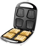 Unold 48480 Sandwich Maker Quadro - wei&szlig;/Edelstahl, f&uuml;r 4 Toasts gleichzeitig,
