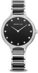 BERING Damen Quarz Uhr | Armbanduhr 34 mm Edelstahlgeh&auml;use und Zifferblatt 