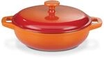 GSW 716307 Orange Shadow Schmortopf mit Deckel, Gusseisen, orange/creme - ⌀30 cm