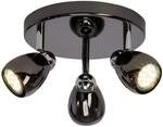 Brilliant Lampe Milano LED Spotrondell 3flg chrom/schwarz chrom | 3x LED-PAR51, GU10,