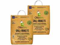 OlioBric Grillbriketts aus Olivenkernen, 6kg ✓ Ohne Rauch ✓ Kein Holz ✓...