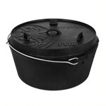 Petromax Feuertopf ft18 - Dutch Oven mit planem Boden f&uuml;r alle Herdarten, Gasgrill,