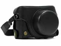 MegaGear Panasonic Lumix DMC-LX100 Ever Ready Leder Kamera-Case mit Trageriemen und
