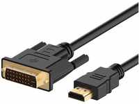 Rankie Verbindungskabel HDMI auf DVI, 1080P CL3 Bewertet Hoch Geschwindigkeit