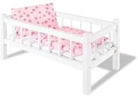 Pinolino Puppenbett Annika, aus Holz, Puppenm&ouml;bel mit Himmelstange, f&uuml;r M&auml;dchen ab