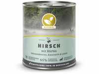 Hundeland Natural - Hirsch + Kürbis - 6 x 800 g - getreidefreies Hundefutter -