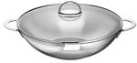 Schulte-Ufer Wok Wave inkl. Ablagegitter aus Edelstahl mit einem Durchmesser von