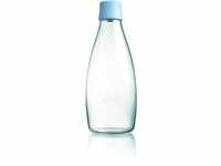 Retap ApS 0.8 Litre Large Borosilicate Glass Water Bottle, Baby Blue