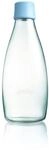Retap ApS 0.8 Litre Large Borosilicate Glass Water Bottle, Baby Blue