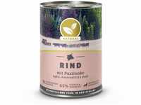 Hundeland Natural - Rind + Pastinake - 6 x 400 g - getreidefreies Hundefutter -