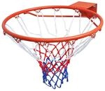 vidaXL Basketballkorb mit Netz Orange 45 cm