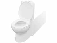 vidaXL Stand Toilette Ecke Bodenstehend Keramik Soft Close Sitz Spülkasten WC