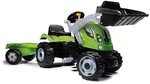 Smoby 7600710109 - Traktor Farmer XL-Loader - Trettraktor mit Anh&auml;nger, Trailer