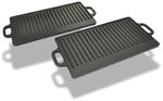 vidaXL Grillplatte Wendeplatte 2 Stk. Gusseisen 38x23 cm