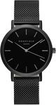 Rosefield Mercer Damenuhr mit schwarzem Edelstahl-Mesh-Armband 38mm