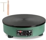 KRAMPOUZ Crepes Maker elektrisch - Crepeseisen aus bearbeitetem Gusseisen Durchmesser
