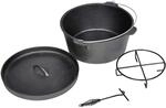 vidaXL Dutch Oven 9 QT, Topf, Kochtopf aus Gusseisen, Gusstopf, Br&auml;ter