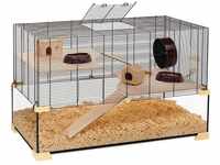 Ferplast Käfig für Hamster oder Mäuse Karat 100 Kleine Nagetiere, Zwei Ebenen mit