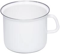 Riess, 0271-033, Topf mit Chromrand &Oslash; 16cm, WEISS, Emaille, Vol. (rec.): 2,2 Liter,