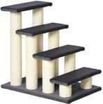 PawHut Tiertreppe Katzentreppe Hundetreppe 4 Stufen Treppe f&uuml;r Katze und Hunde