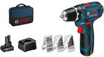 Bosch Professional 12V System Akku Bohrschrauber GSR 12V-15 (39 tlg. Zubeh&ouml;rset, 1x