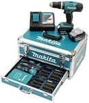 Makita DHP453RFX2 Akku-Schlagbohrschrauber 18 V / 3,0 Ah im Alukoffer + 96tlg.