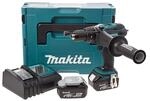 Makita Akku-Schlagbohrschrauber, (18 V im Makpac mit 2 Akkus 4,0 Ah +...
