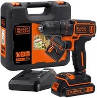 Black+Decker Akku-Bohrschrauber (18V, inkl. Li-Ion Schiebe-Akku, 1 Doppelbit,...