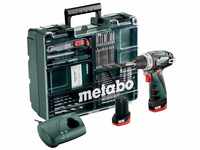 Metabo 600080880 Akku-Bohrschrauber klein PowerMaxx BS Basic Set 10,8V, 2x 2Ah...