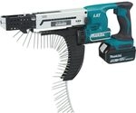 Makita Akku-Magazinschrauber 45-75 mm 18 V / 5,0 Ah, 2 Akkus und Ladeger&auml;t im