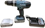 Makita DF457DWE Akku-Bohrschrauber, 18 V, Schwarz, Blau, Size