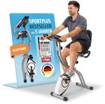 SportPlus Klappbarer Heimtrainer &ndash; Leises Hometrainer Fahrrad f&uuml;r Zuhause &ndash;