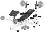 GORILLA SPORTS&reg; Hantelbank mit 108 kg Hantelset, verstellbar, Kraftstation |...