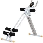 SportPlus Bauchtrainer f&uuml;r zuhause klappbar - Bauchmuskeltrainer, Bauchroller mit 3