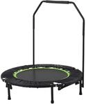 Tunturi Erwachsene klappbares Fitness Trampolin &Oslash; 104cm mit Stange und