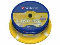 Verbatim® DVD+RW DataLifePlus, Spindel, wiederbeschreibbar, 4,7 GB, 4 x (25...