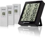 Bresser Wetterstation Funk mit Au&szlig;ensensor Temeo Hygro Quadro inklusive 3