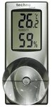 Technoline Fensterthermometer WS 7025 mit Temperatur- und Luftfeuchteanzeige, Grau
