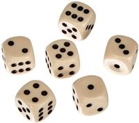 Amigo Spiel + Freizeit 58 - Elfenbein W6 (6 W&uuml;rfel)