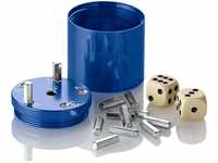 BestSaller 3005 'SUPER SIX' Aluminum, 36 Spielstäbchen & 2 Würfel, blau (1 Stück)